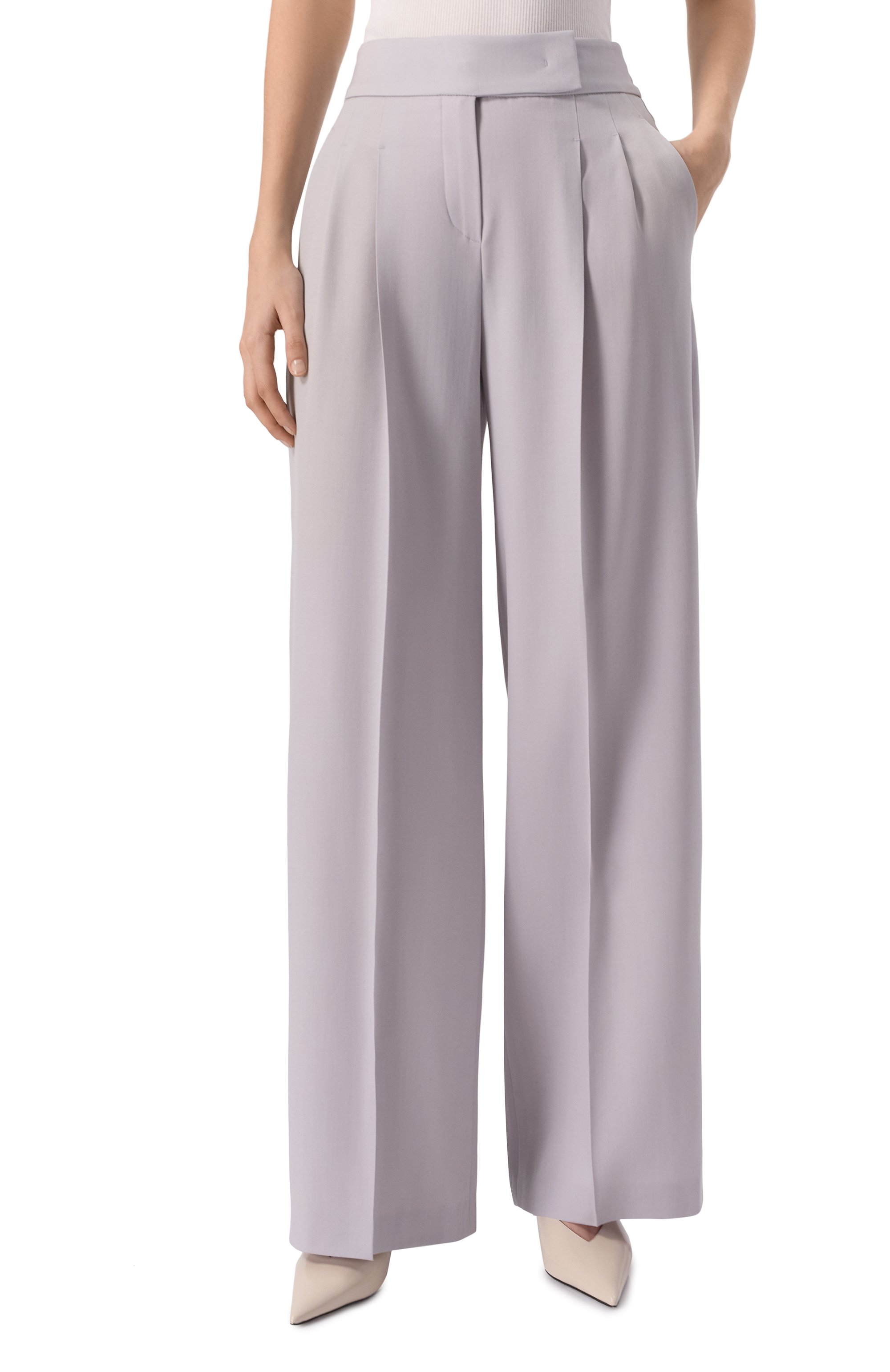 Шерстяные брюки WINDSOR серого цвета по цене 55750 руб., арт. 52 DH533LC 10018996/30046978, фото 3 Шерстяные брюки WINDSOR, арт. 52 DH533LC 10018996/30046978, фото 3