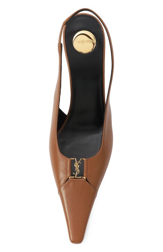 Кожаные туфли Babylone Breteuil 90 Saint Laurent 806685/AADF1 Коричневый  806685/AADF1 Фото 6