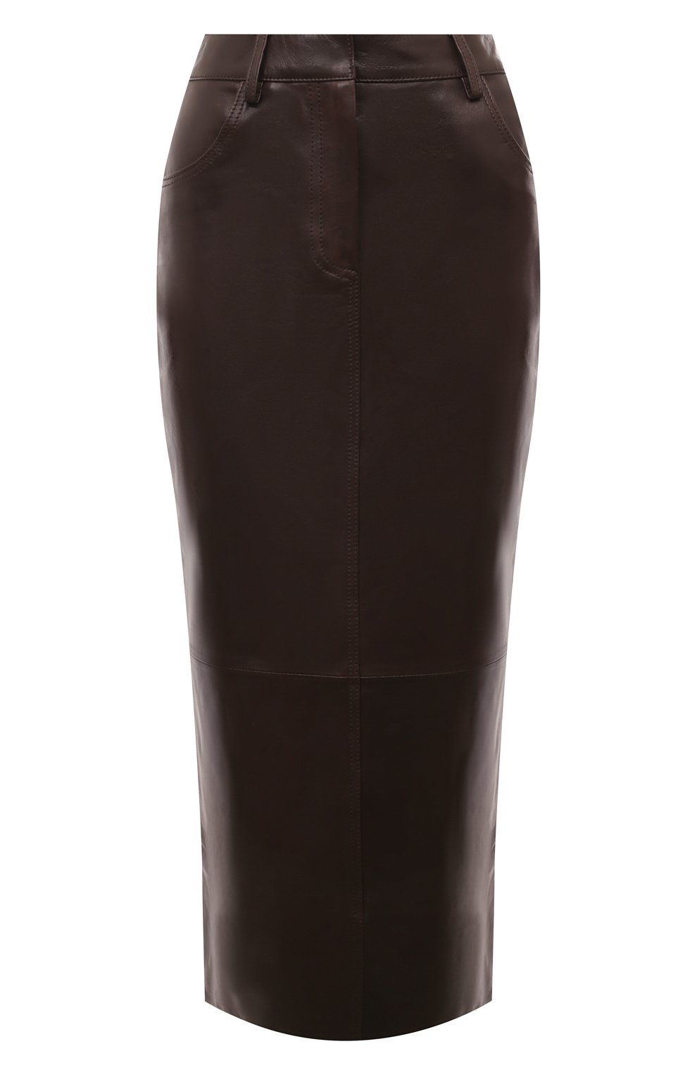 Кожаная юбка VENERA M. темно-коричневого цвета по цене 128100 руб., арт. С-10, фото 1 Кожаная юбка VENERA M., арт. С-10, фото 1