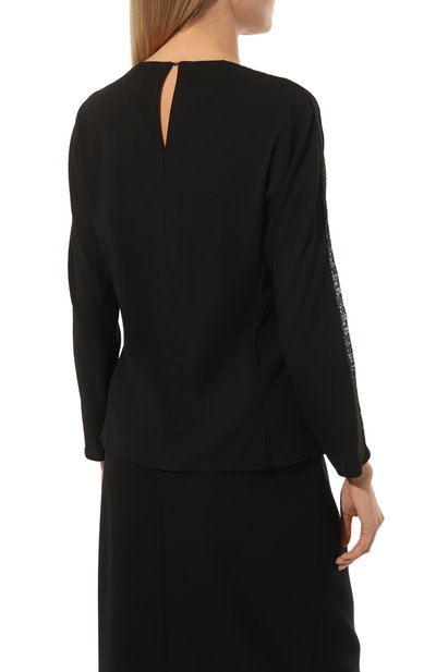 Шелковая блузка CHAPURIN черного цвета по цене 65000 руб., арт. BL/19505/27864-м/SS23, фото 4 Шелковая блузка CHAPURIN, арт. BL/19505/27864-м/SS23, фото 4