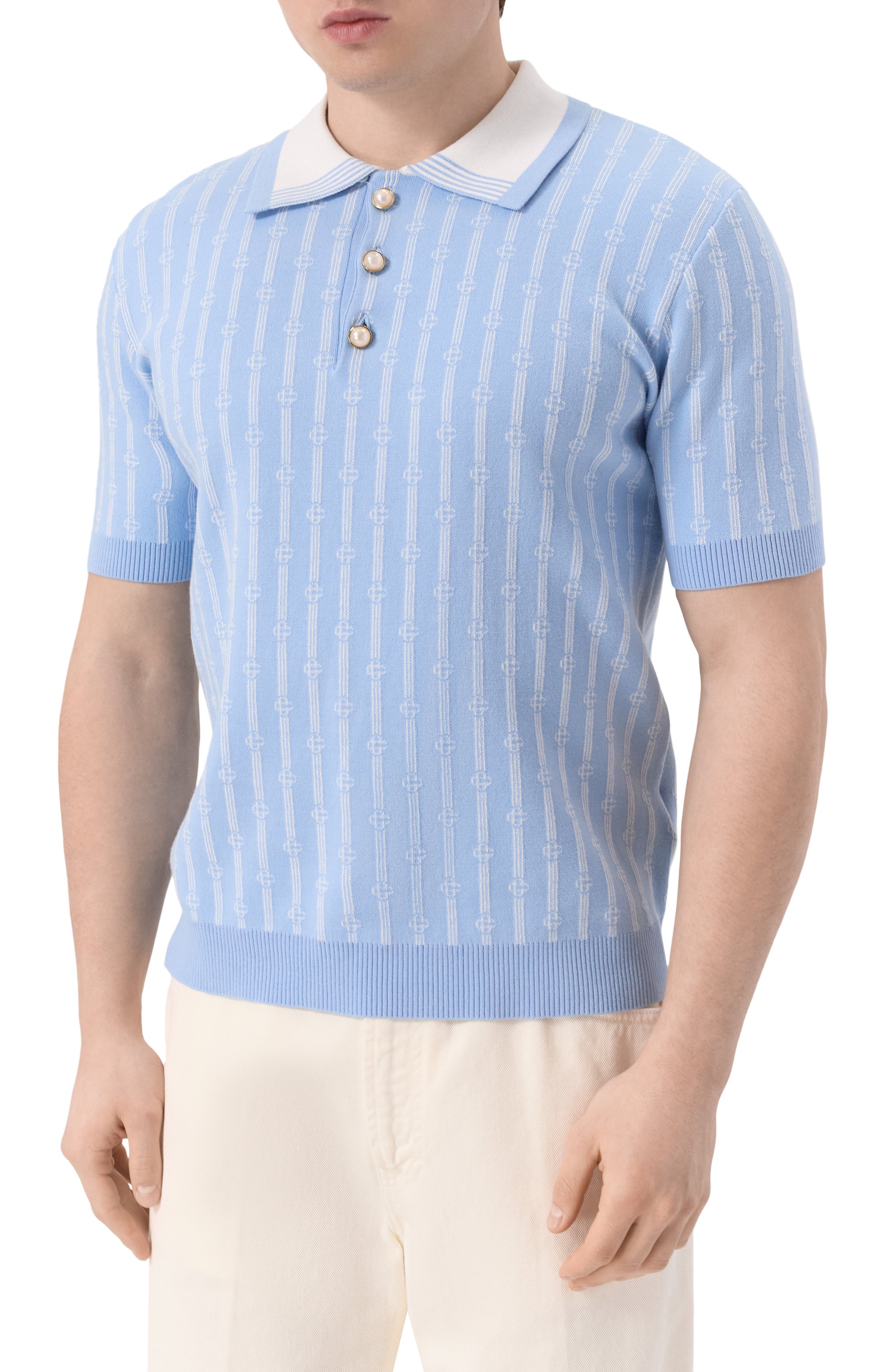 Хлопковое поло CASABLANCA, арт. MS25KW89502, фото 3