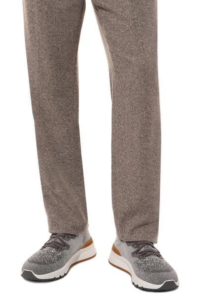 Текстильные кроссовки BRUNELLO CUCINELLI, арт. MZUKIB2051, фото 3