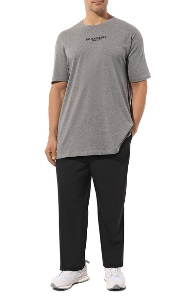 Хлопковая футболка PAUL&SHARK серого цвета по цене 21450 руб., арт. 12311618/3XL-6XL, фото 2 Хлопковая футболка PAUL&SHARK, арт. 12311618/3XL-6XL, фото 2