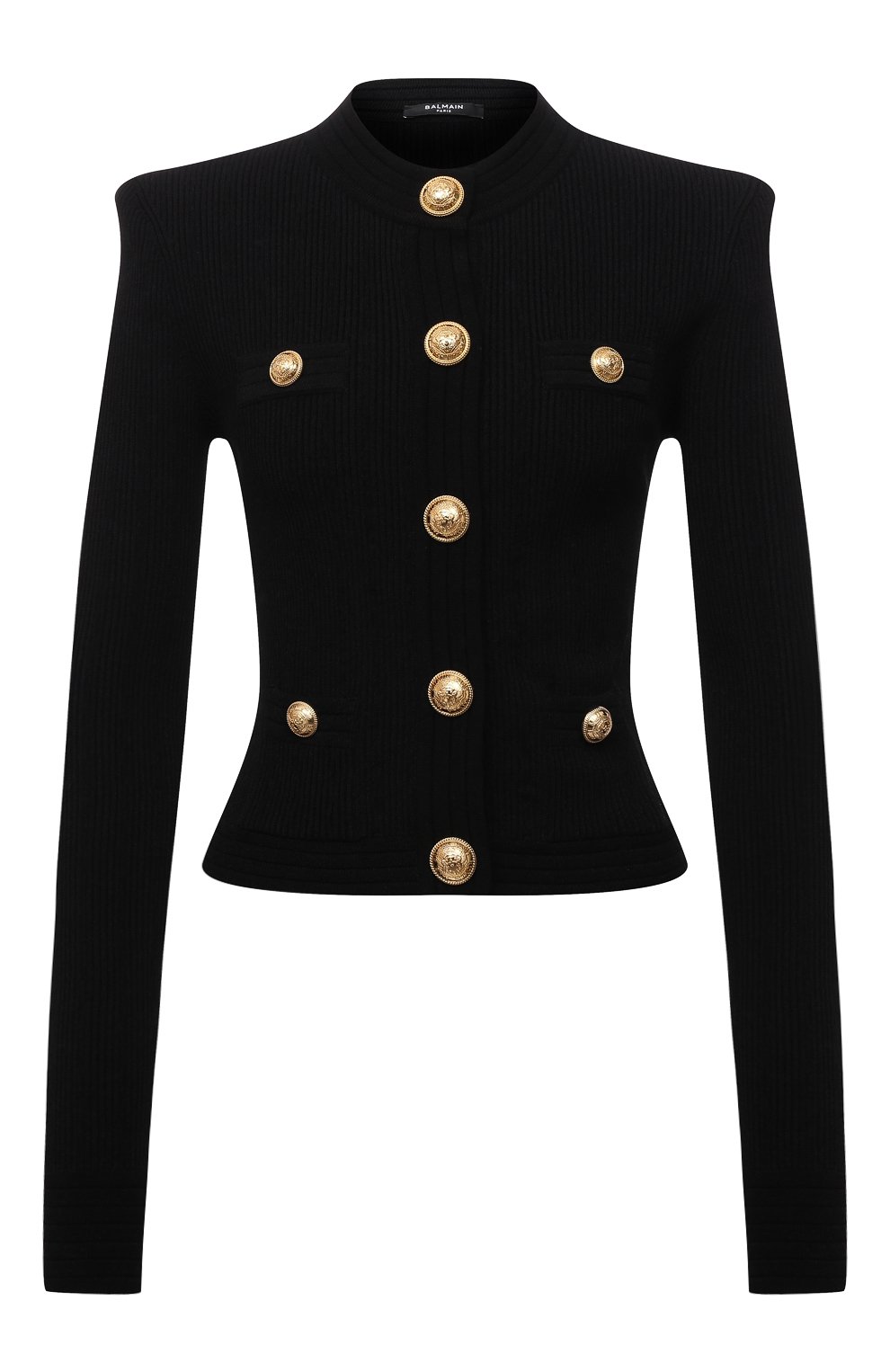Кардиган из вискозы BALMAIN черного цвета по цене 154500 руб., арт. WF1KL005/K211, фото 1 Кардиган из вискозы BALMAIN, арт. WF1KL005/K211, фото 1