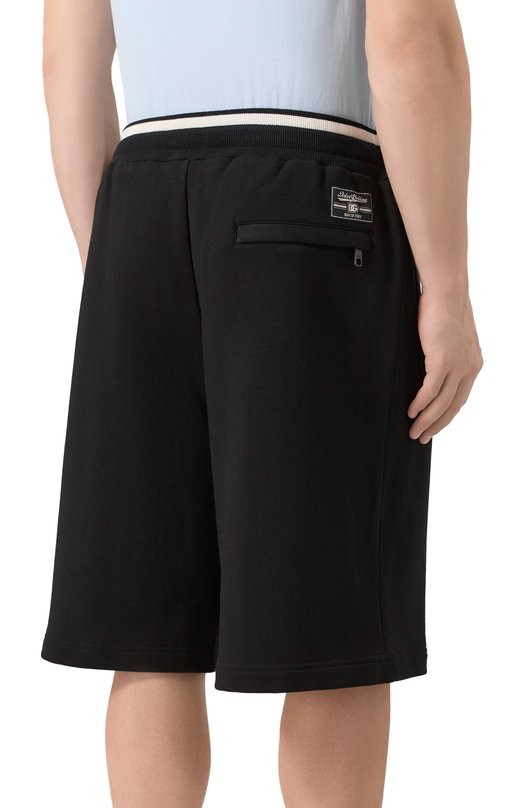 Хлопковые шорты Dolce & Gabbana GP08BT/HU7DU Чёрный  GP08BT/HU7DU Фото 4