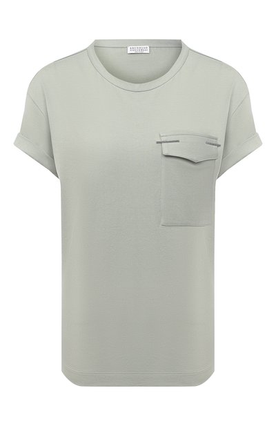 Женская хлопковая футболка BRUNELLO CUCINELLI, арт. M0045BR810