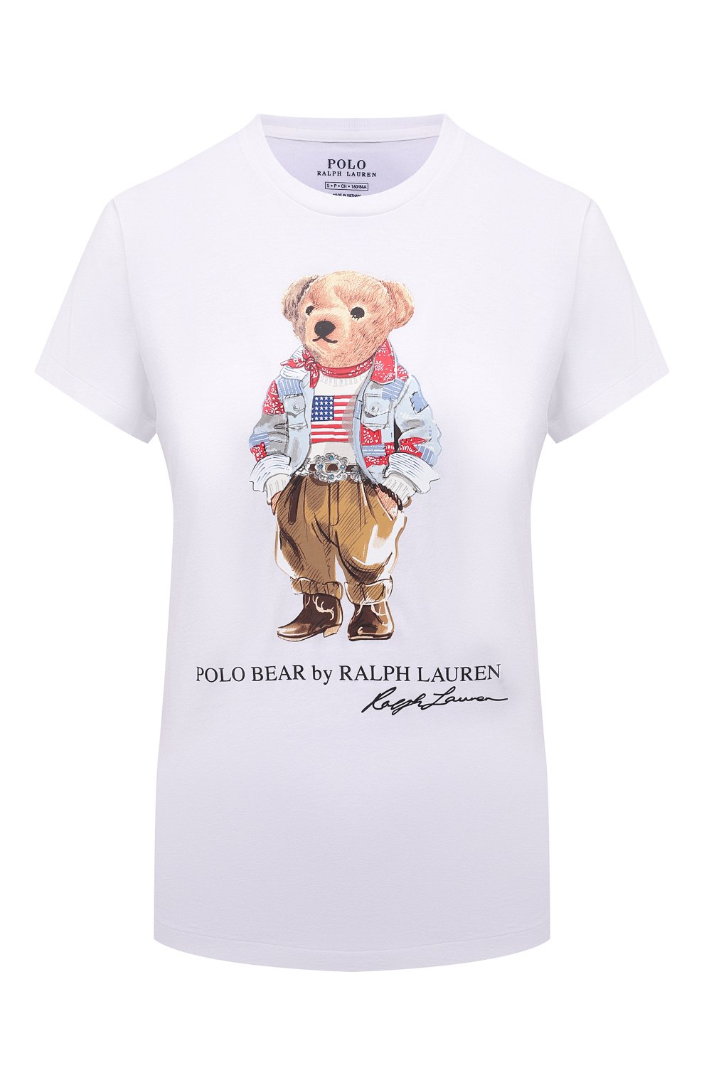 Хлопковая футболка POLO RALPH LAUREN белого цвета по цене 7995 руб., арт. 211843279, фото 1 Хлопковая футболка POLO RALPH LAUREN, арт. 211843279, фото 1