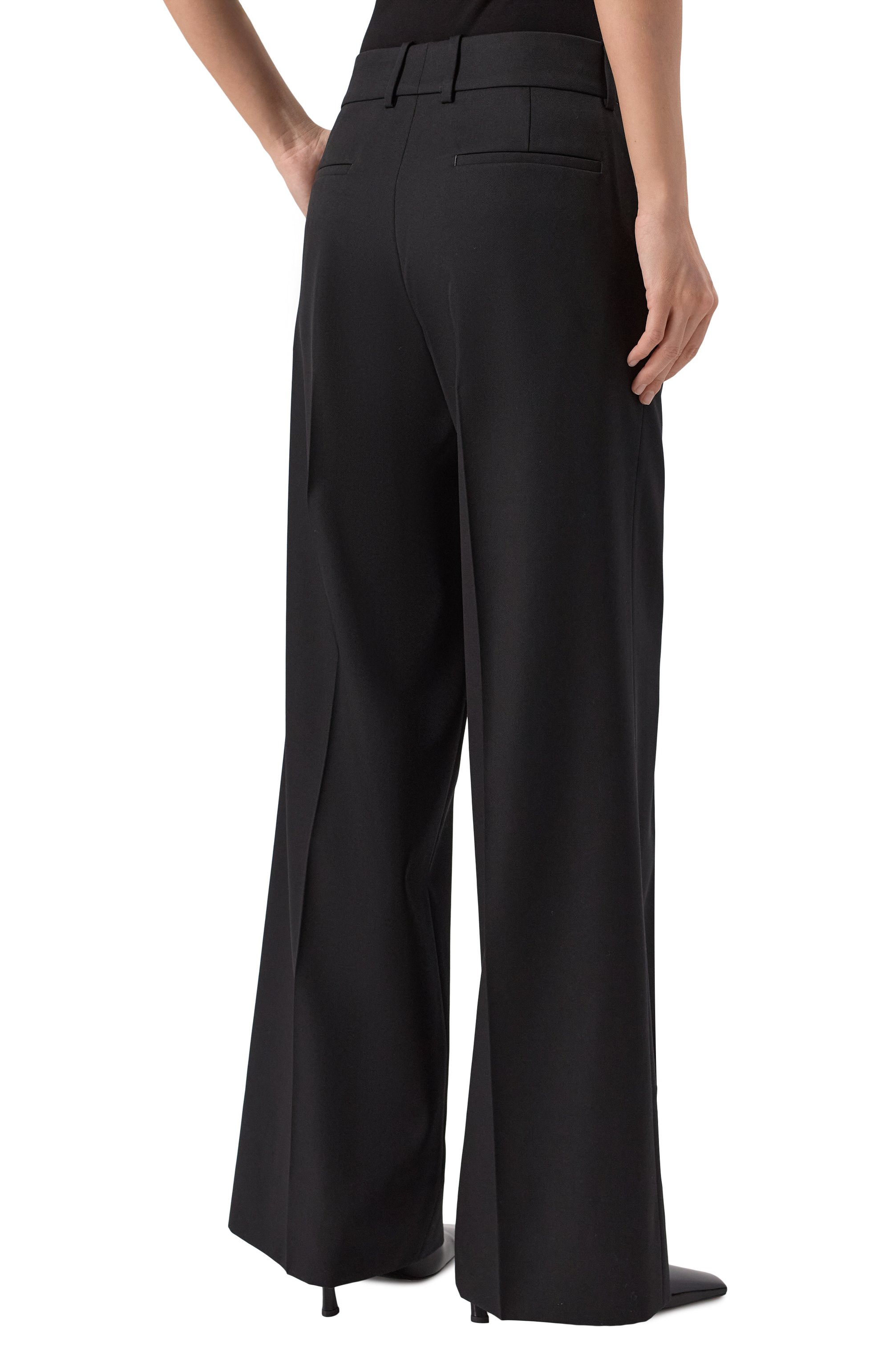 Шерстяные брюки OFF-WHITE черного цвета по цене 103500 руб., арт. 0WCA174C99FAB0021001, фото 4 Шерстяные брюки OFF-WHITE, арт. 0WCA174C99FAB0021001, фото 4