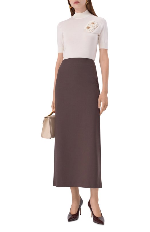 Шелковый топ Dolce & Gabbana FXW52Z/JBS01 Кремовый  FXW52Z/JBS01 Фото 2