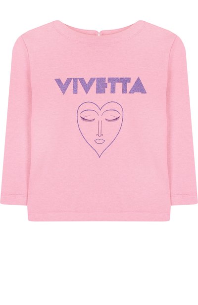 Хлопковый свитшот с принтом и логотипом бренда VIVETTA, арт. 81 VB468/VIC, фото 1