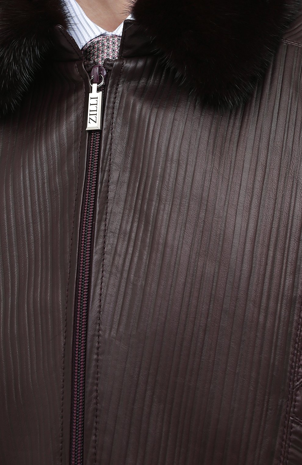 Комбинированный бомбер с воротником из норки ZILLI, арт. MAU-IND0C-D0671/1003, фото 5