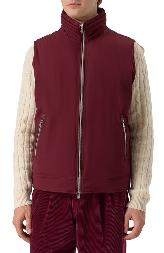 Утепленный жилет Brunello Cucinelli MV4061656 Бордовый  MV4061656 Фото 6