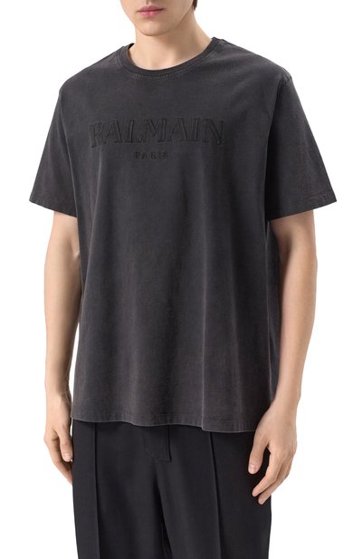 Хлопковая футболка BALMAIN, арт. DH1EG010/BC72, фото 3