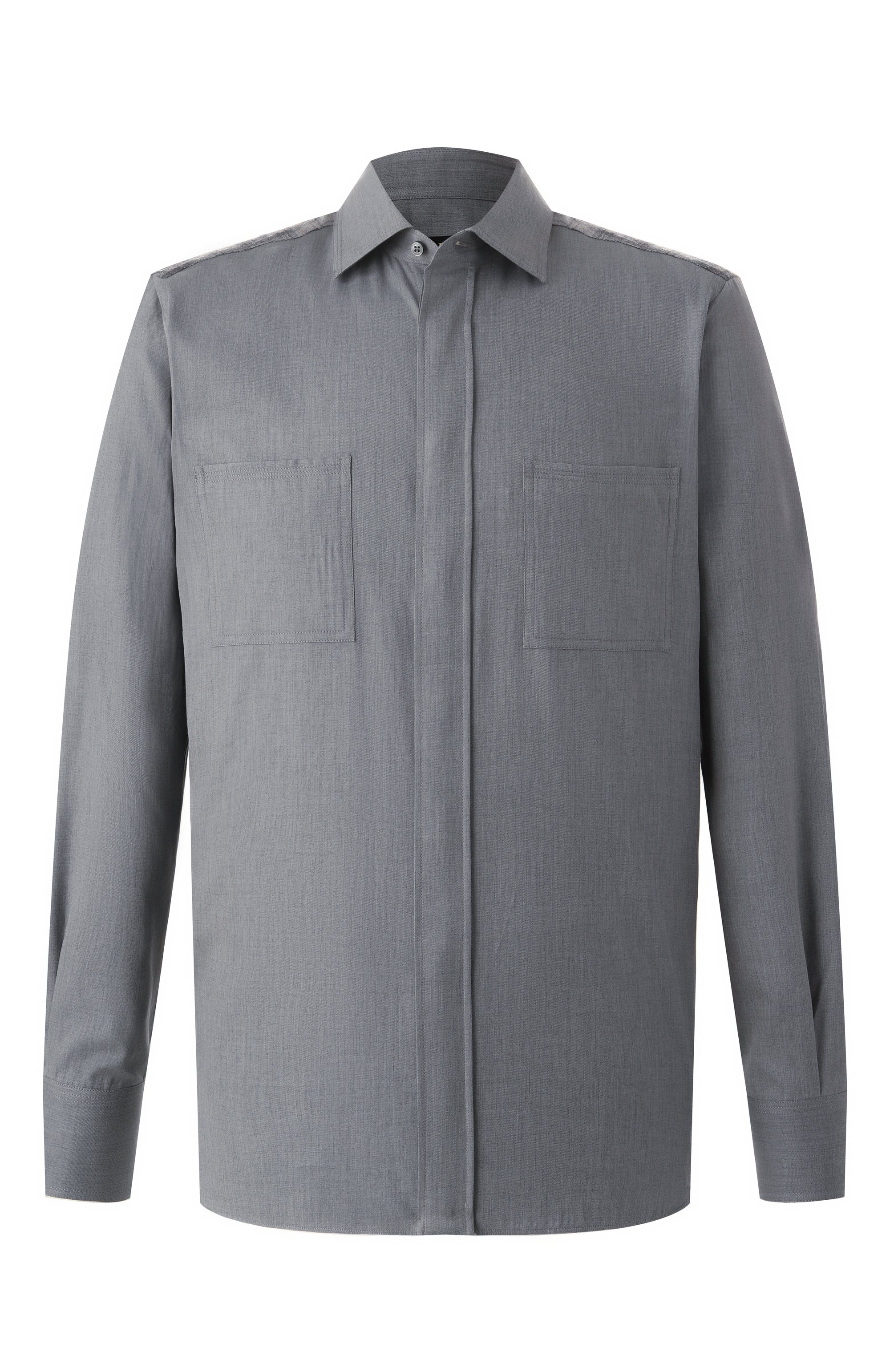 Рубашка из хлопка и кашемира ZILLI, арт. SP0E01M013394001A, фото 1