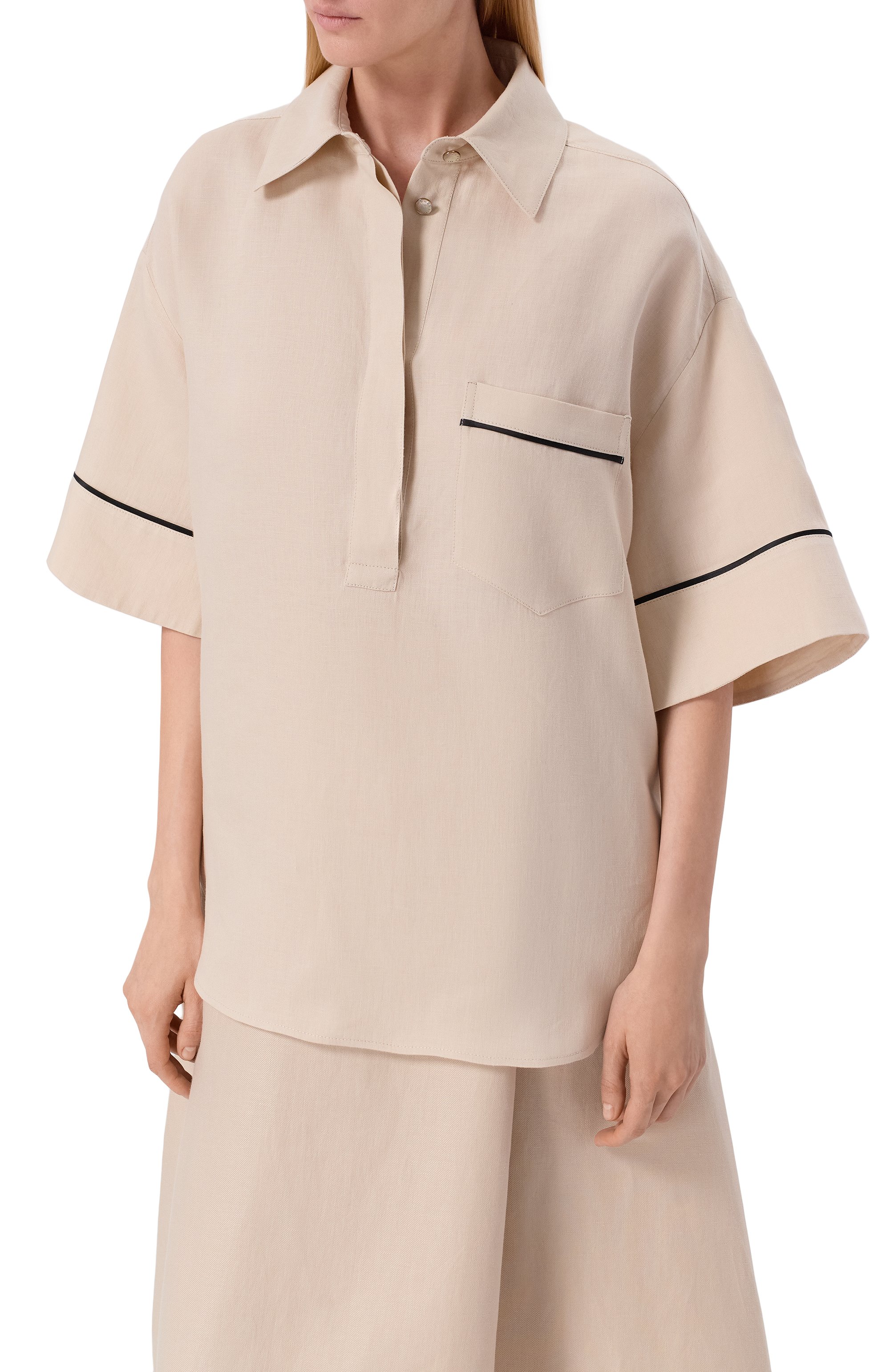 Льняная рубашка AGNONA, арт. TD1109E/U3049E, фото 3