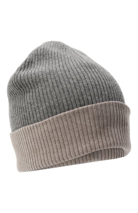 Двусторонняя шапка из кашемира Brunello Cucinelli M2293600 Серый M2293600