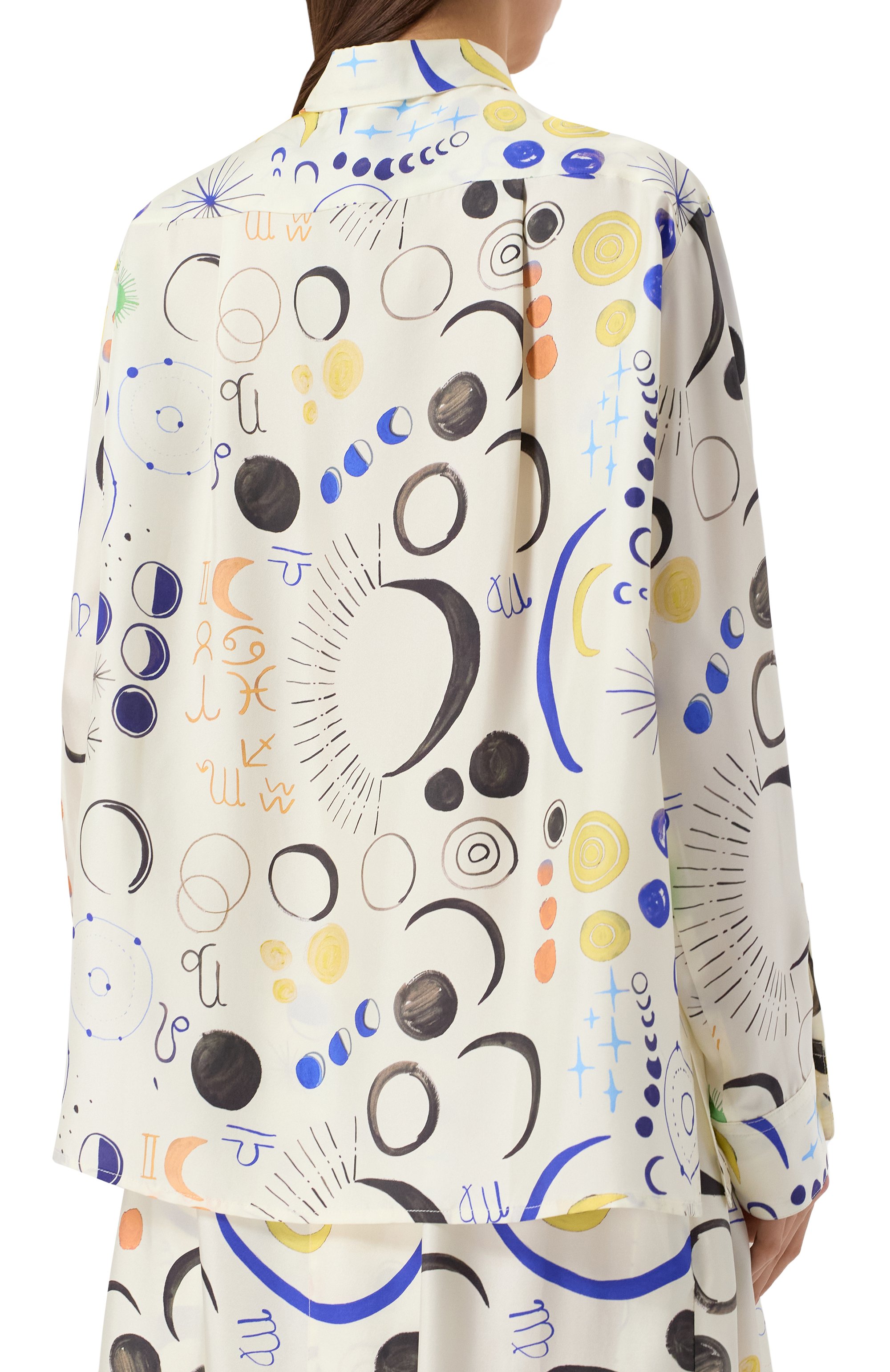 Шелковая рубашка ASCENO кремового цвета по цене 41700 руб., арт. RS25_T063F04, фото 4 Шелковая рубашка ASCENO, арт. RS25_T063F04, фото 4