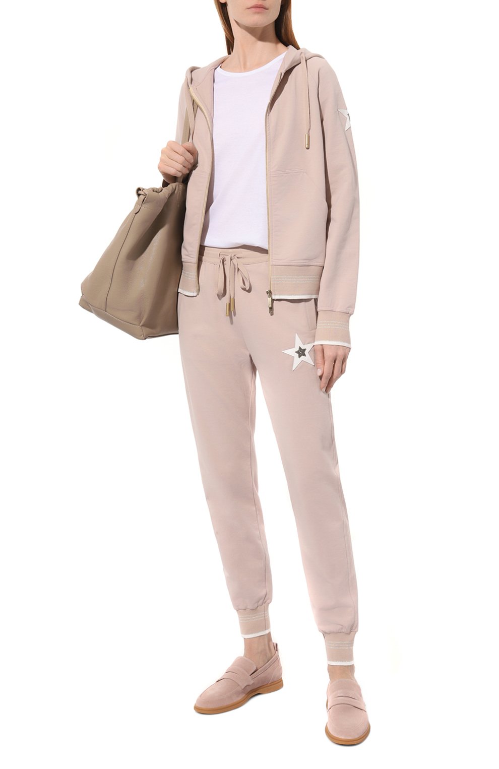 Хлопковые джоггеры LORENA ANTONIAZZI, арт. PA96AP/9999, фото 2