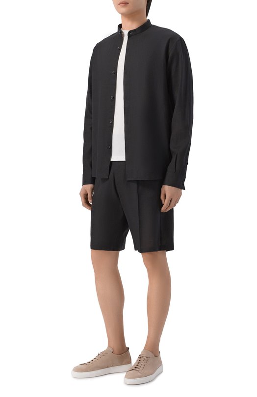 Шорты изо льна и вискозы HINNOMINATE HMABM01557 Чёрный  HMABM01557 Фото 2