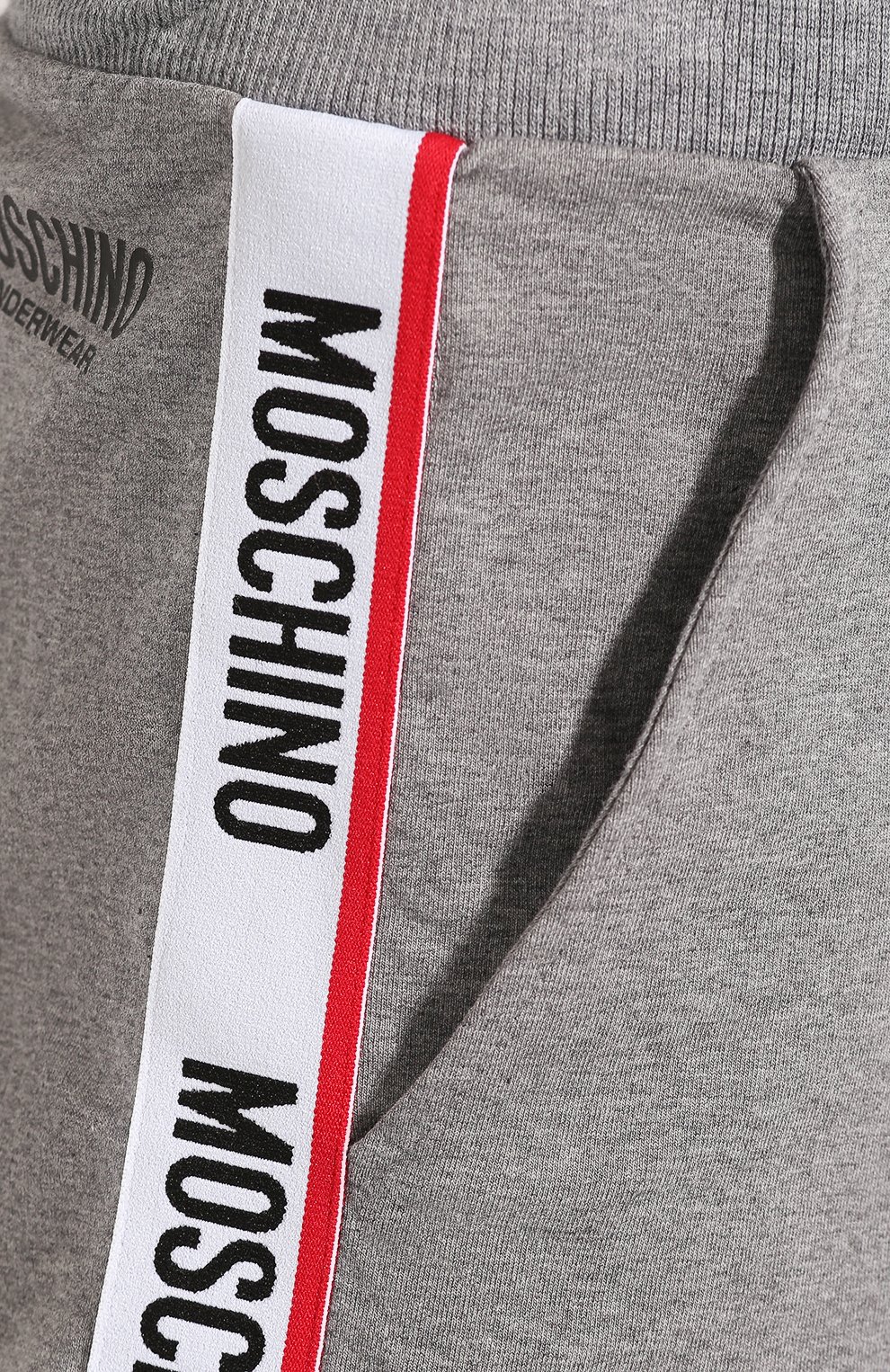 Хлопковые шорты MOSCHINO серого цвета по цене 10300 руб., арт. A4303/9001, фото 5 Хлопковые шорты MOSCHINO, арт. A4303/9001, фото 5