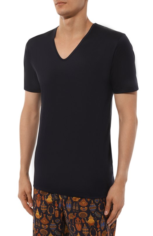 Хлопковая футболка Zimmerli 286-1442/L Синий  286-1442/L Фото 3