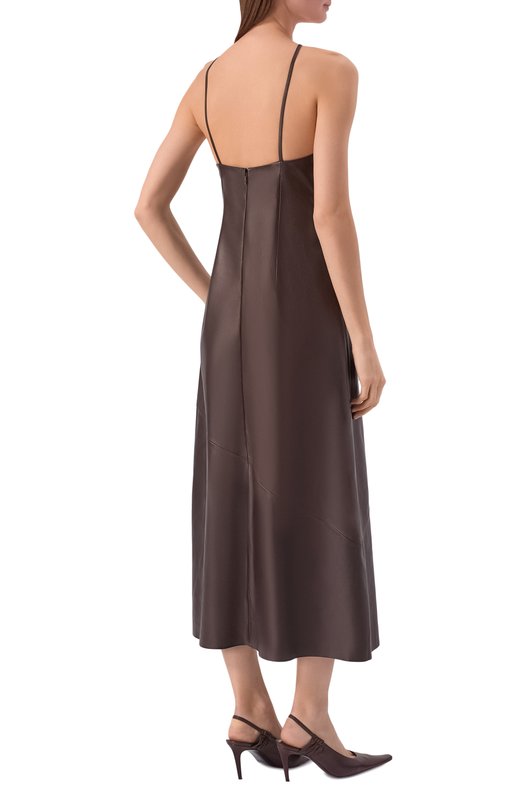 Кожаное платье MVST M26.2PW.L026/L011 NAPPA Коричневый  M26.2PW.L026/L011 NAPPA Фото 4