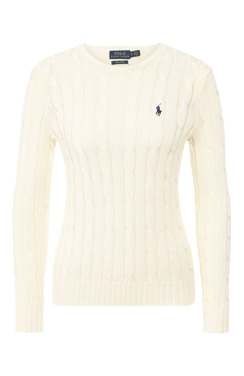Хлопковый пуловер POLO RALPH LAUREN бежевого цвета по цене 19650 руб., арт. 211580009, фото 1 Хлопковый пуловер POLO RALPH LAUREN, арт. 211580009, фото 1