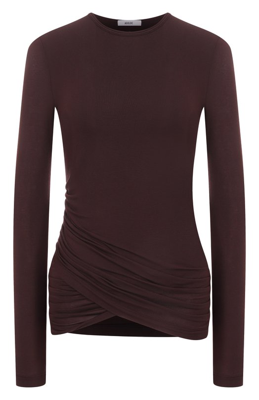 Лонгслив из лиоцелла Agolde A73941618 Коричневый A73941618