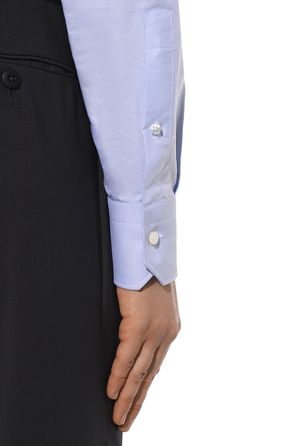 Хлопковая сорочка ZEGNA голубого цвета по цене 57750 руб., арт. CT1030/9MS0BA, фото 6 Хлопковая сорочка ZEGNA, арт. CT1030/9MS0BA, фото 6