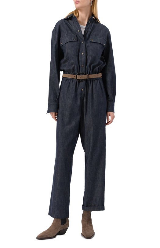 Джинсовый комбинезон Brunello Cucinelli MP792EB699 Синий  MP792EB699 Фото 3