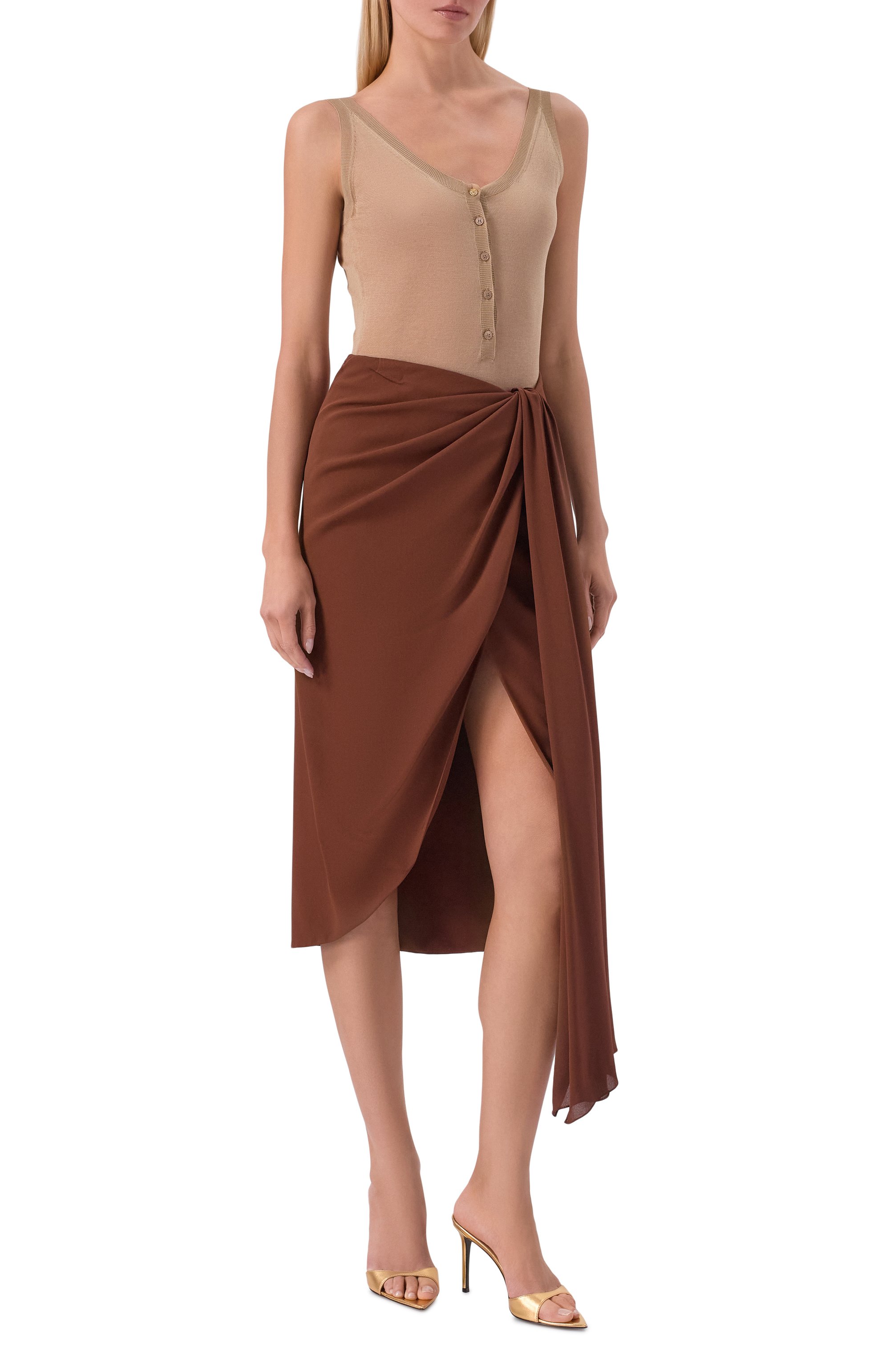Топ ELIE SAAB бежевого цвета по цене 83650 руб., арт. T0269/CK025, фото 2 Топ ELIE SAAB, арт. T0269/CK025, фото 2