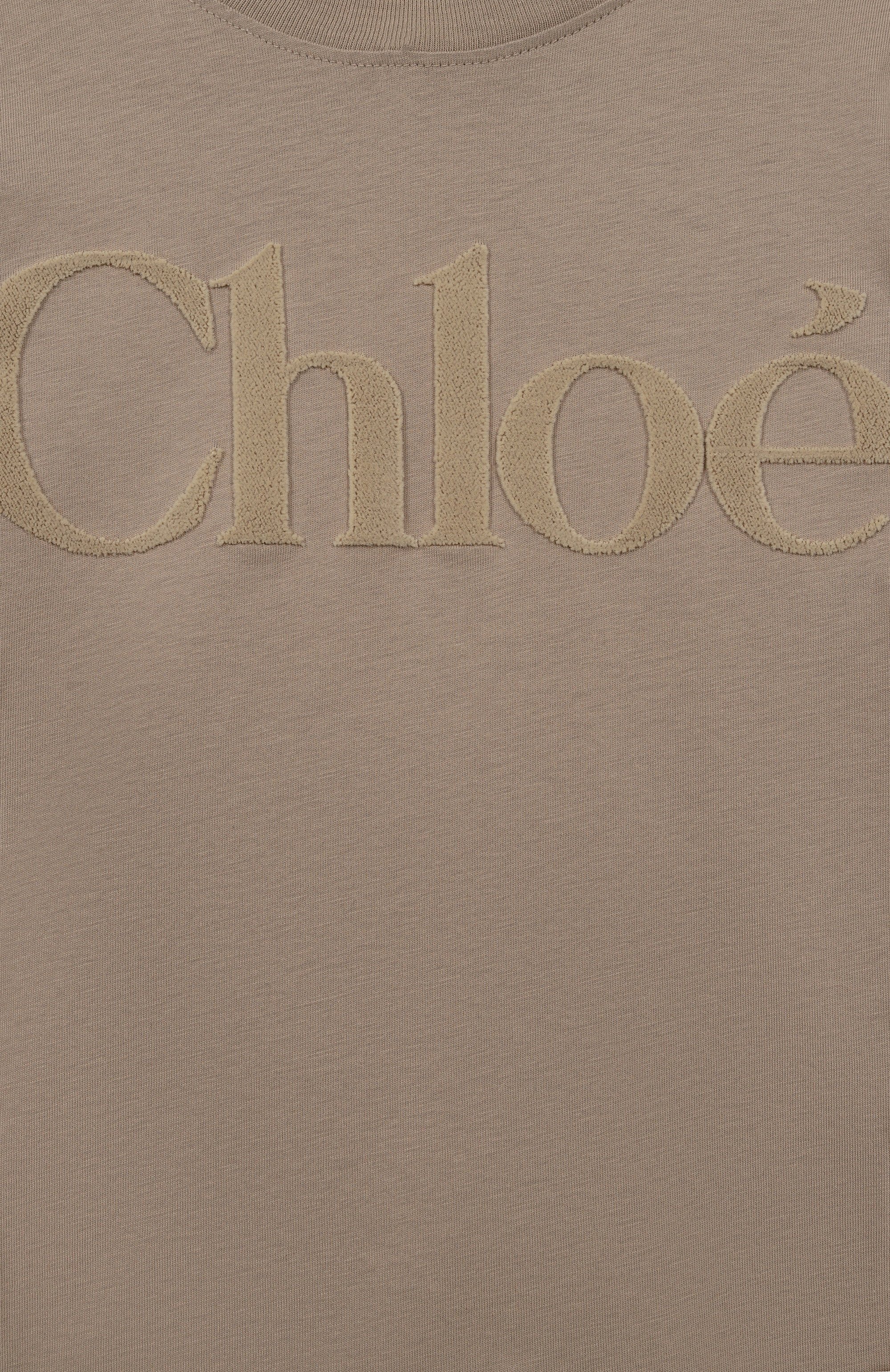 Хлопковая футболка CHLOÉ хаки цвета по цене 20500 руб., арт. C20652, фото 3 Хлопковая футболка CHLOÉ, арт. C20652, фото 3