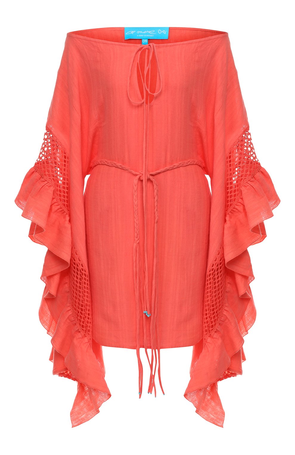 Льняная туника A MERE CO кораллового цвета по цене 34900 руб., арт. AMC/R19003, фото 1 Льняная туника A MERE CO, арт. AMC/R19003, фото 1