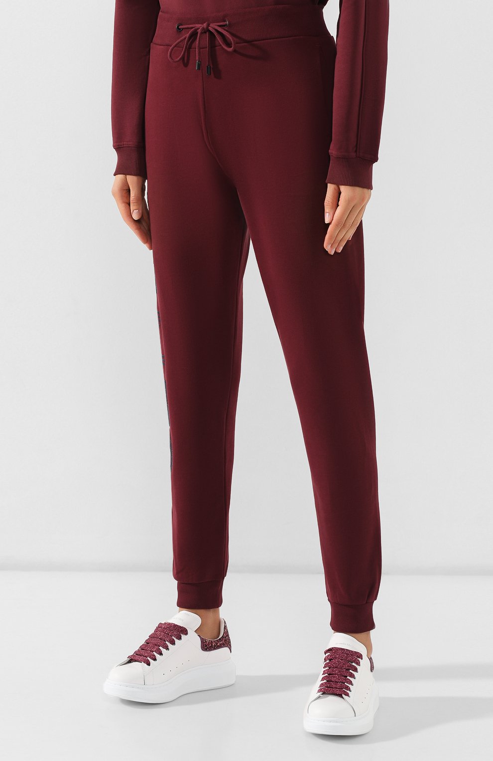 Хлопковые джоггеры KENZO бордового цвета по цене 37750 руб., арт. F962PA722953, фото 3 Хлопковые джоггеры KENZO, арт. F962PA722953, фото 3