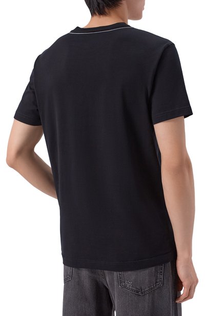 Хлопковая футболка DOLCE & GABBANA черного цвета по цене 65300 руб., арт. G8RN8Z/G7P90, фото 4 Хлопковая футболка DOLCE & GABBANA, арт. G8RN8Z/G7P90, фото 4