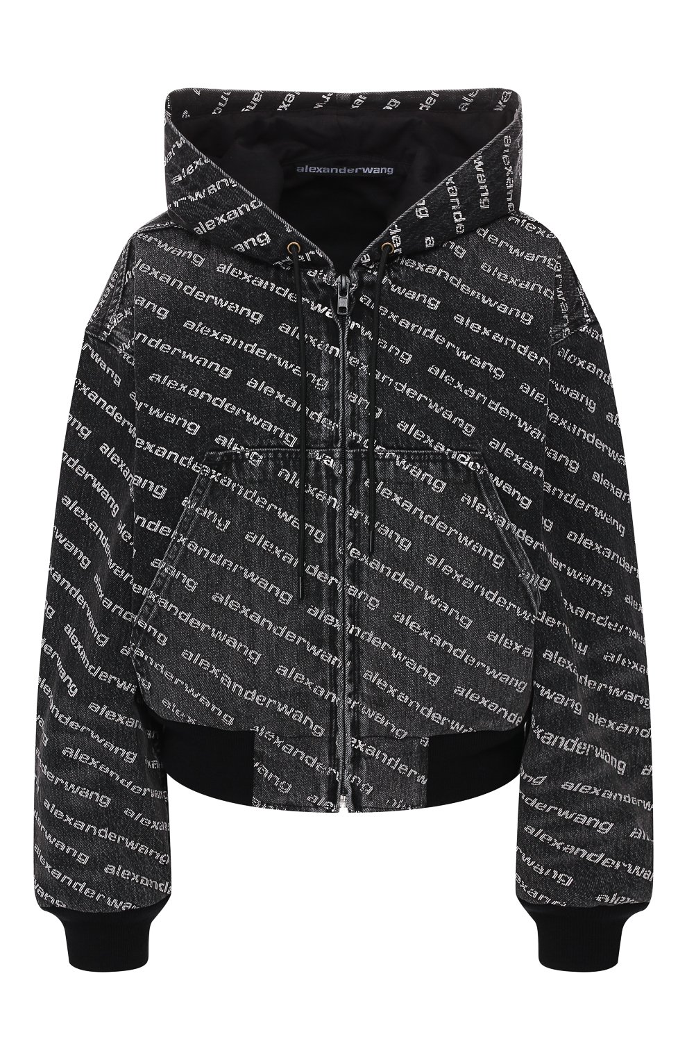 Джинсовый бомбер ALEXANDER WANG черно-белого цвета по цене 59950 руб., арт. 4D992394CG, фото 1 Джинсовый бомбер ALEXANDER WANG, арт. 4D992394CG, фото 1
