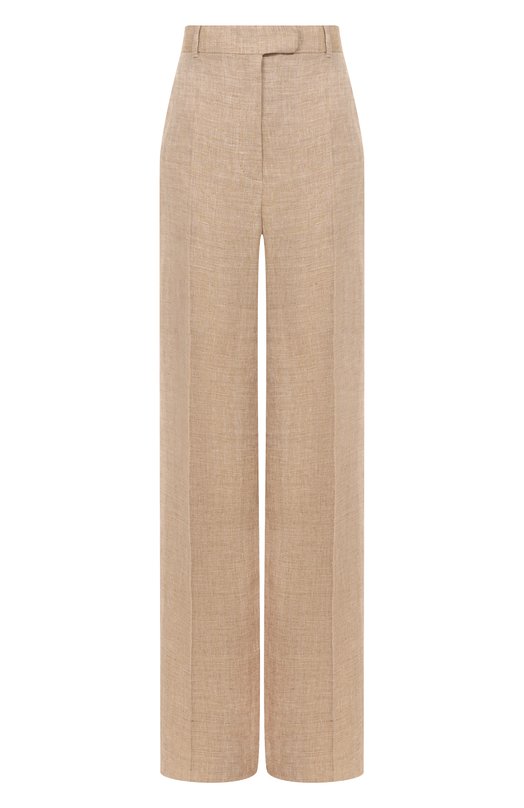 Льняные брюки Max Mara Studio SATIRA Бежевый SATIRA