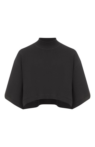 Футболка из хлопка и шерсти ALAIA, арт. AA9H1232K083B, фото 1