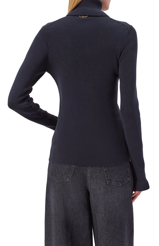 Водолазка из хлопка и шерсти Chloé CH25AMP14520 Синий  CH25AMP14520 Фото 4