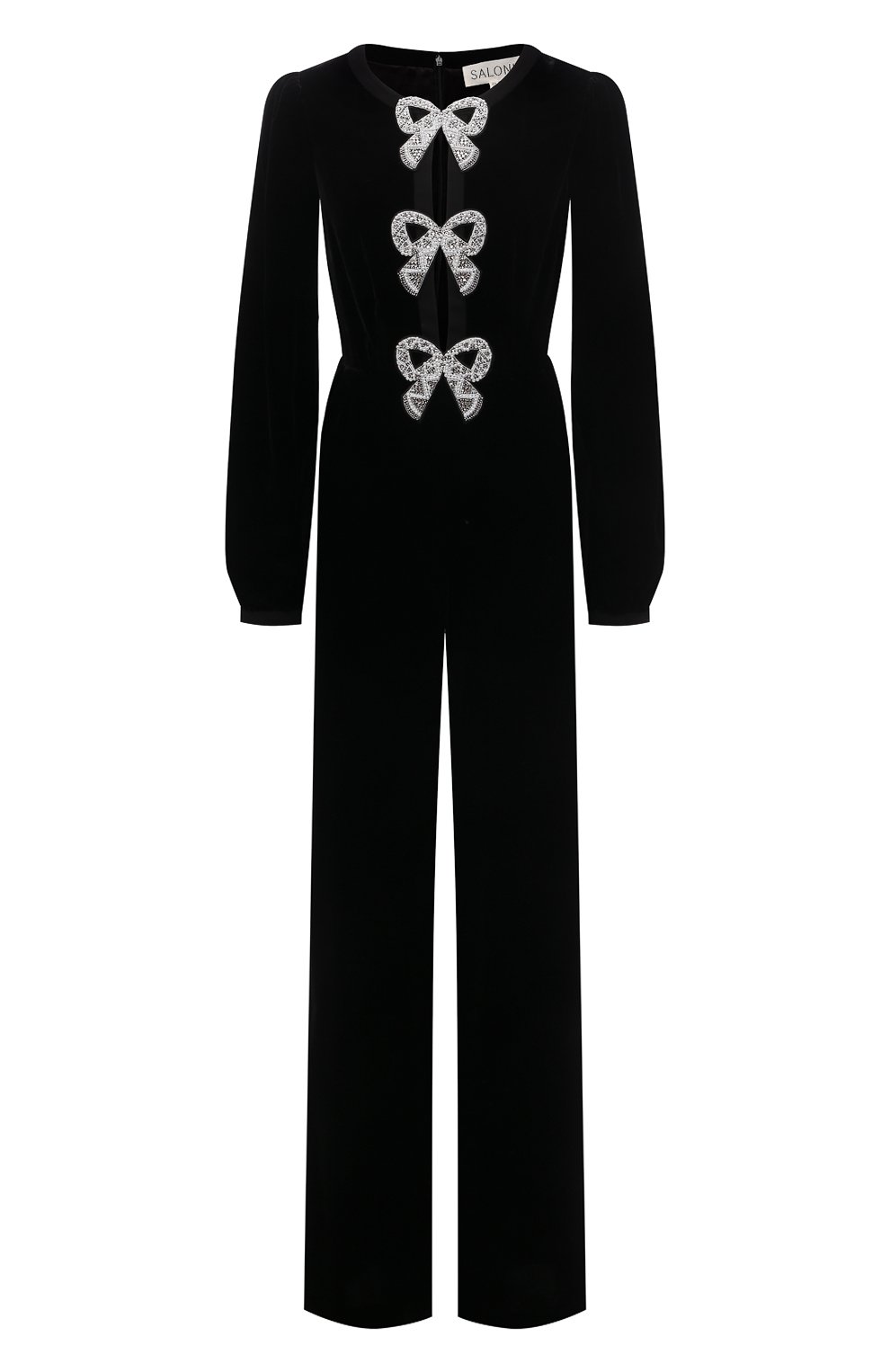 Бархатный комбинезон SALONI черного цвета по цене 106500 руб., арт. 7081-785/732-R/1270712, фото 1 Бархатный комбинезон SALONI, арт. 7081-785/732-R/1270712, фото 1