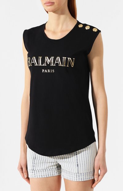 Хлопковый топ BALMAIN, арт. RF11075/I042, фото 3