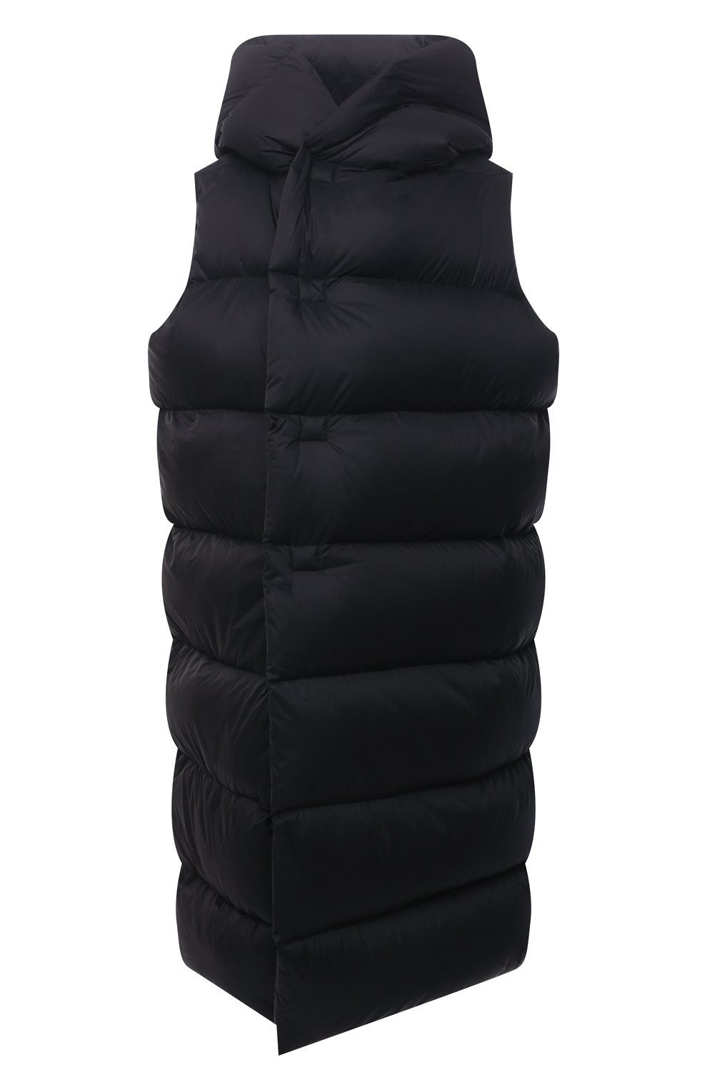 Пуховый жилет RICK OWENS черного цвета по цене 198000 руб., арт. RP02A7914/NZD3, фото 1 Пуховый жилет RICK OWENS, арт. RP02A7914/NZD3, фото 1