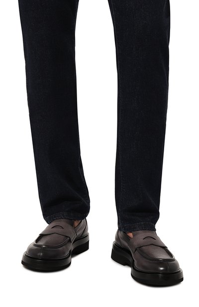 Кожаные пенни-лоферы alfie SANTONI, арт. MCAG18365JW6SHAS, фото 3