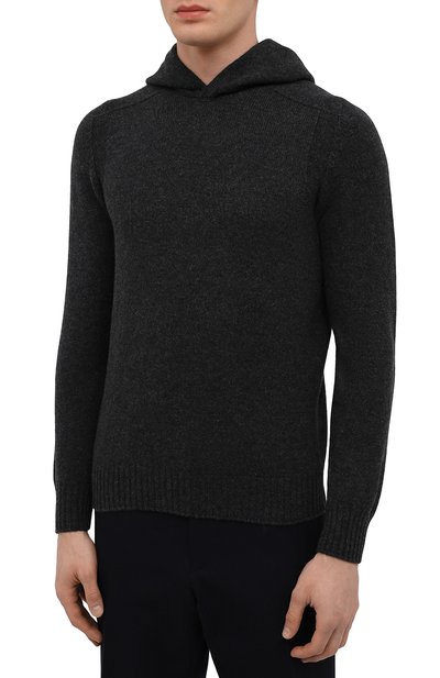 Шерстяное худи GRAN SASSO темно-серого цвета по цене 29750 руб., арт. 24122/25024, фото 3 Шерстяное худи GRAN SASSO, арт. 24122/25024, фото 3