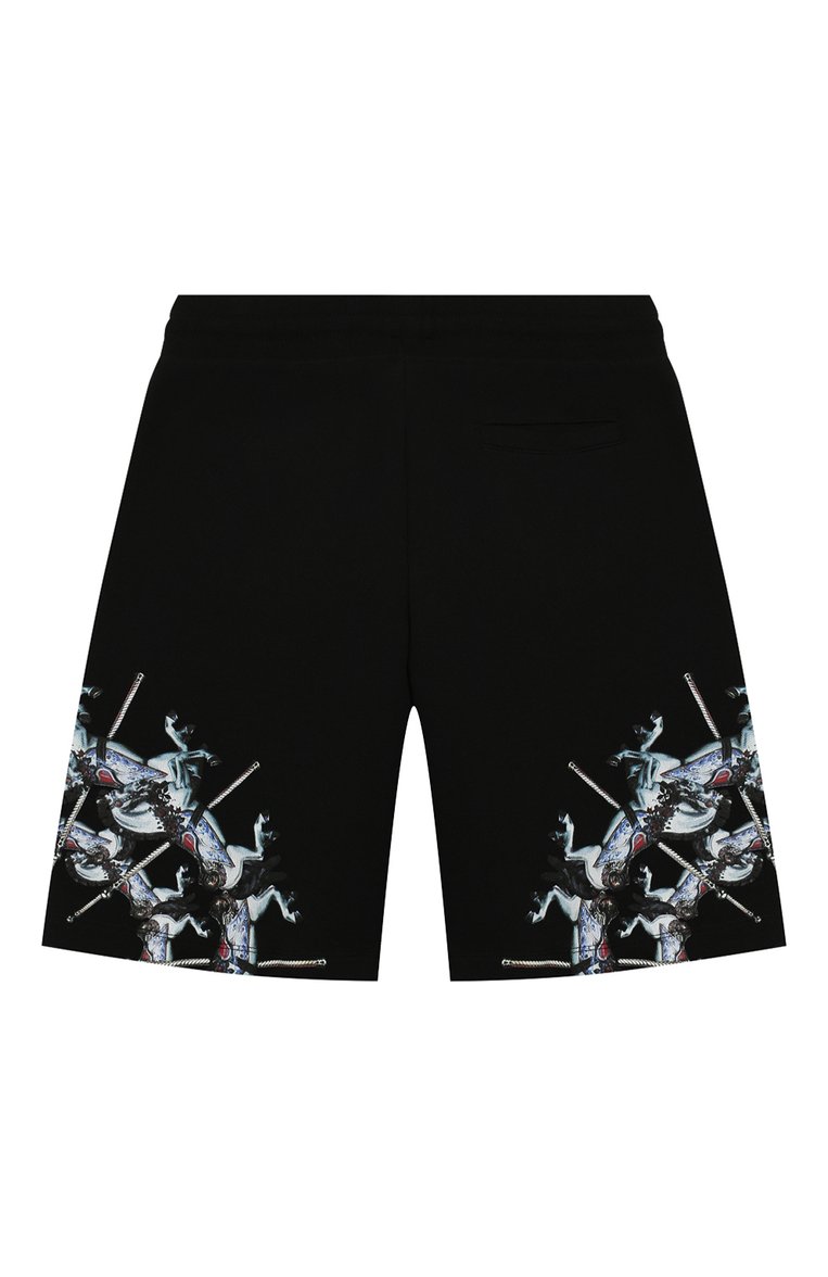 Детские хлопковые шорты MARCELO BURLON KIDS OF MILAN черного цвета, арт. 20E/B/MB/3207/0020/8-14Y | Фото 2 (Материал внешний: Хлопок; Мальчики Кросс-КТ: Шорты-одежда; Региональные ограничения белый список (Axapta Mercury): RU; Нос: Не проставлено; Ростовка одежда: 10 - 11 лет | 140 - 146см, 12 лет | 152 см, 13 - 15 лет | 158 см, 8 лет | 128 см)