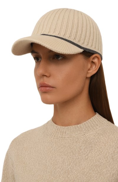 Бейсболка из шерсти и кашемира BRUNELLO CUCINELLI, арт. MCAP9B1437, фото 2