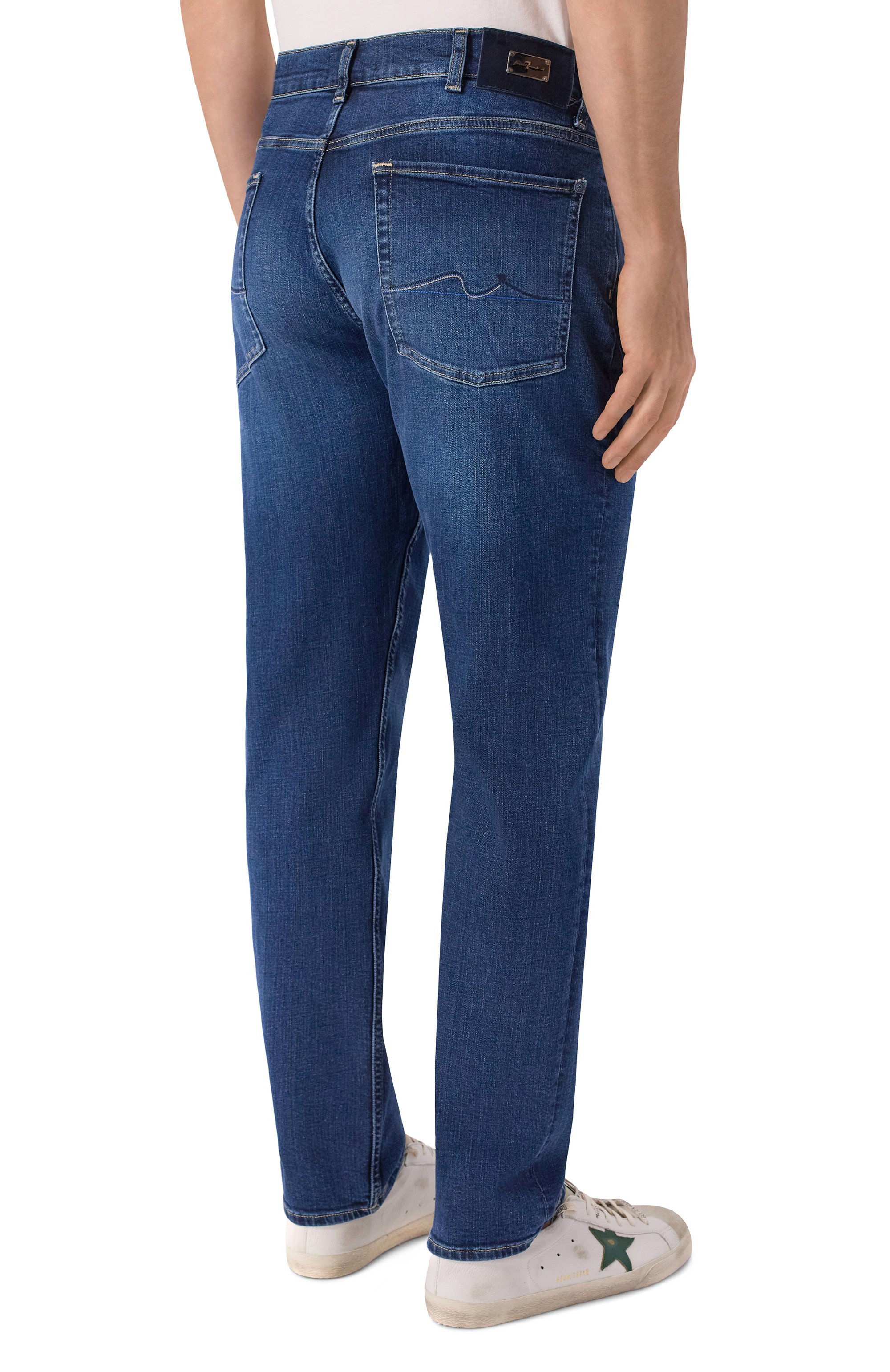 Джинсы slimmy 7 FOR ALL MANKIND синего цвета по цене 36700 руб., арт. 7TC4SC42-3LH, фото 4 Джинсы slimmy 7 FOR ALL MANKIND, арт. 7TC4SC42-3LH, фото 4