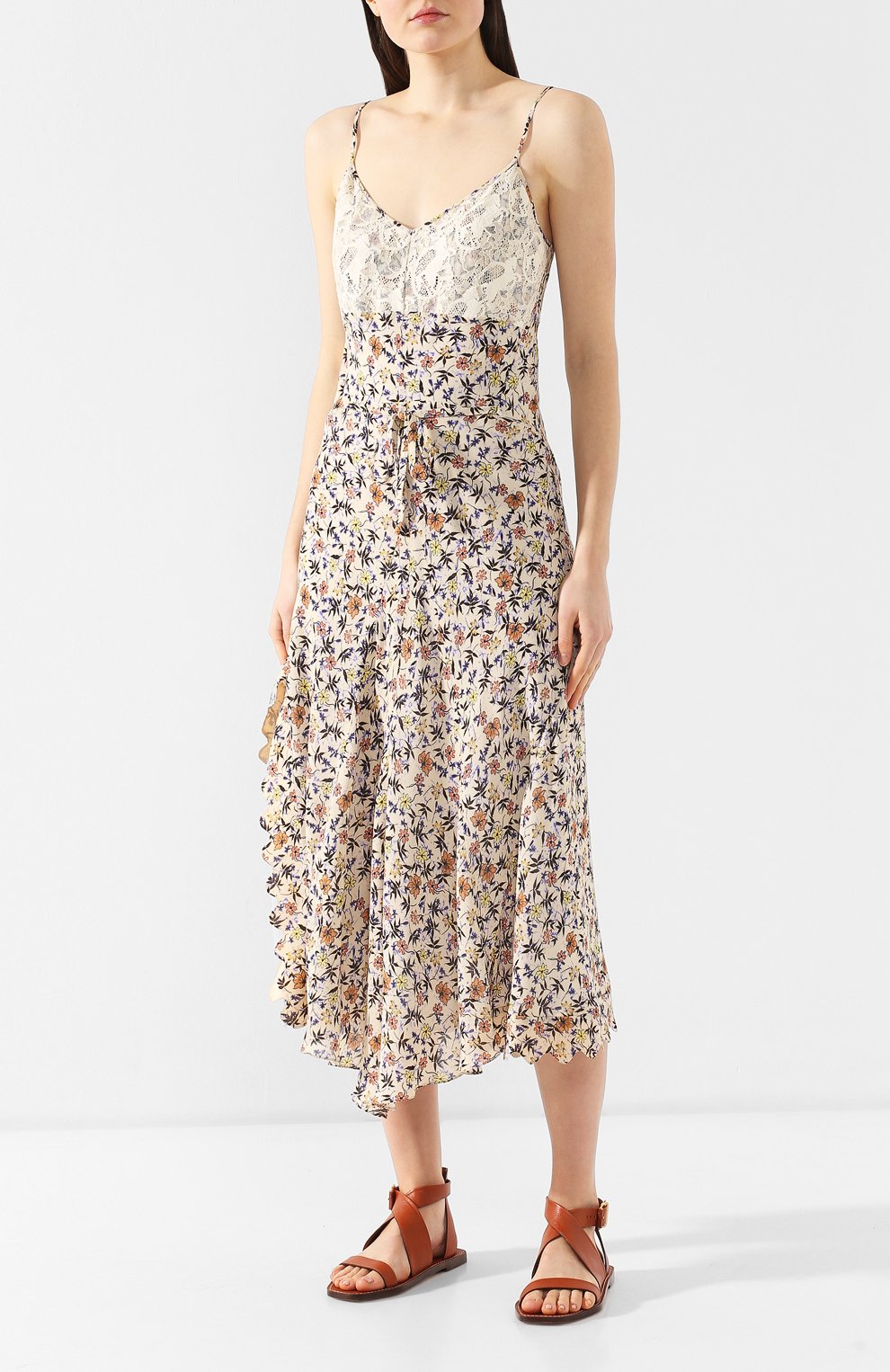Платье из вискозы CHLOÉ разноцветного цвета по цене 270500 руб., арт. CHC19SR052348, фото 3 Платье из вискозы CHLOÉ, арт. CHC19SR052348, фото 3