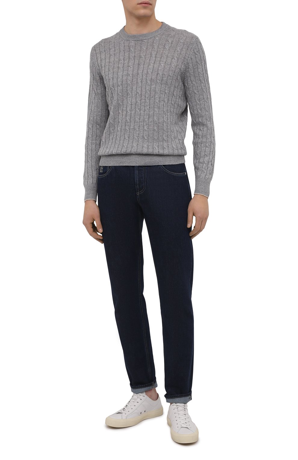 Джемпер изо льна и хлопка BRUNELLO CUCINELLI, арт. M2L76020, фото 2