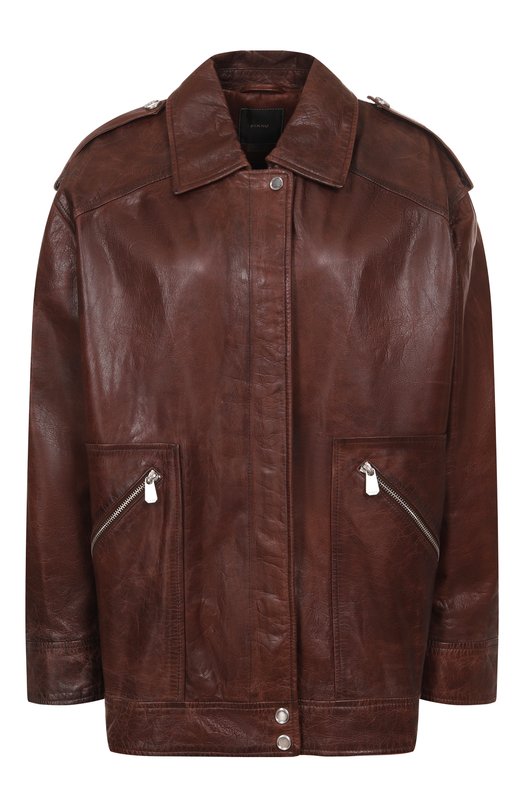 Кожаная куртка Pinko 105012/A2I1 Коричневый 105012/A2I1